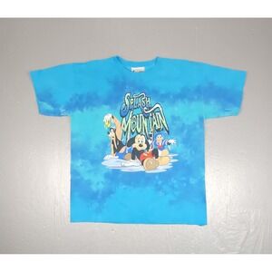 Vintage Splash Mountain T-Shirt Youth XL. Blue Single Stitch Disney World Mickey